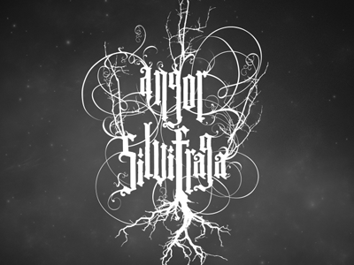 Angor silvifraga band black branch calligraphy lettering logo metal music nature pagan roots wild