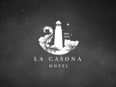 La Casona Hotel brand branding experience holiday hotel lighthouse logo