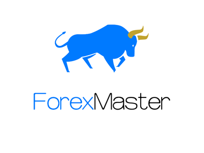 ForexMaster brand bull forex identity illustration logo stock