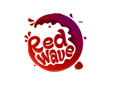 RED WAVE LOGOS 0RIGINAL brand branding design drink illustration logo red smart logos vector wave