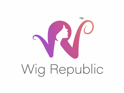 Wig Republic brand branding cool design illustration logo logos smart logos top vector wig