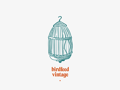Birdfeed Vintage bird cage clothing clothing brand design illustration vintage