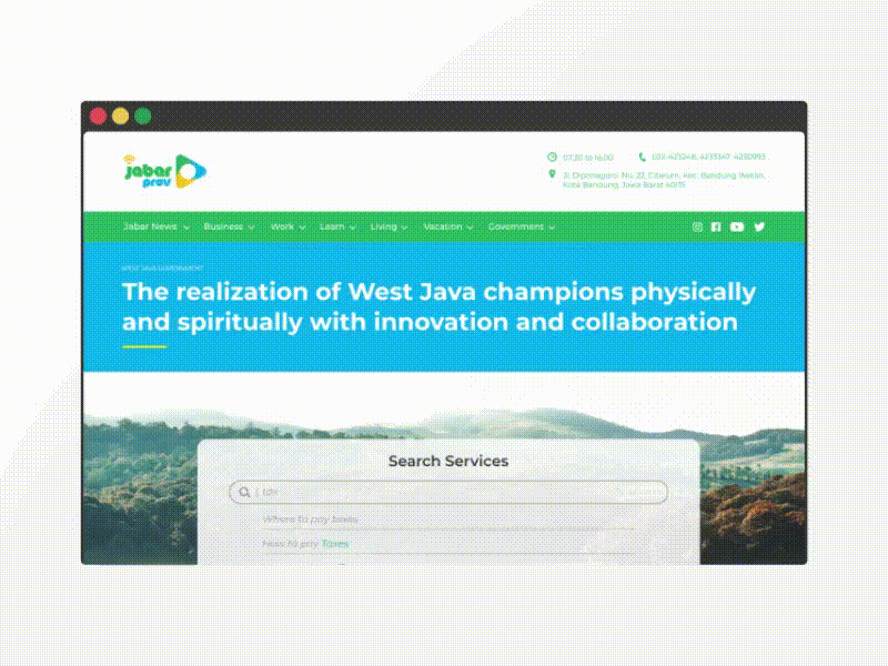 West Java Government Website Unofficial Redesign