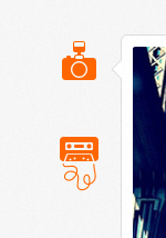 Photo and audio post icons