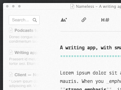 Markdown Writing App II app mac markdown writing