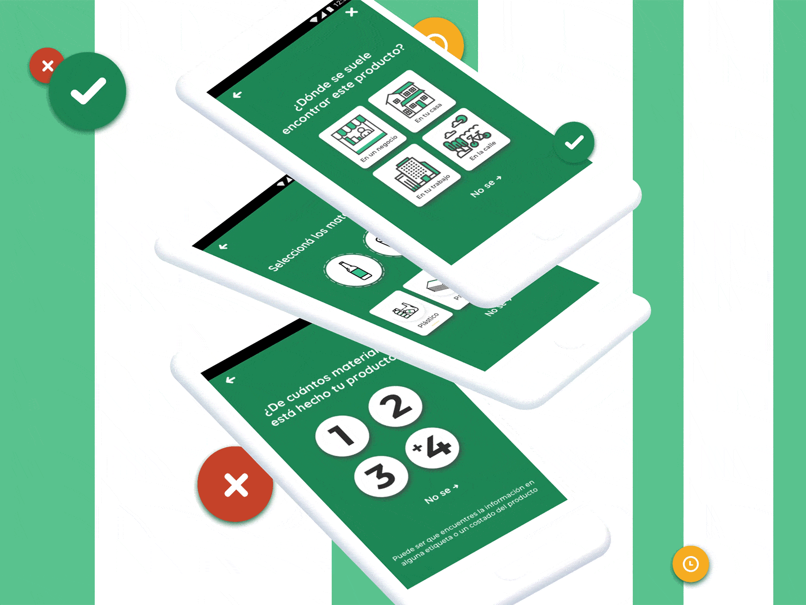 Recycle App Shot motion design ui ux