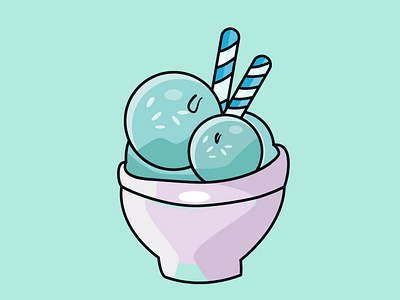 Blue Ice Cream vector ice cream blue