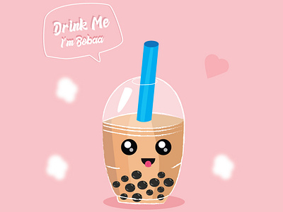 Bobaa lovers bobaa coffee coffee cup coffeebobaa drink drink logo illustration illustrations ilustrator