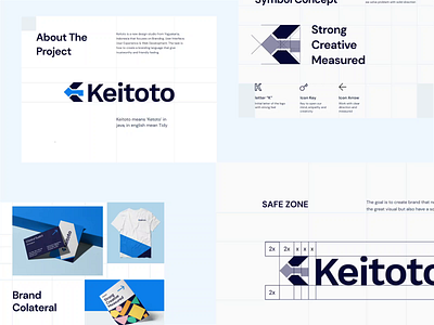 Keitoto Studio Brand Identity agency agency logo animation brand board brand book brand guideline branding design flat logo styleguide visual identity web