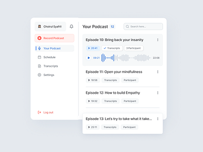 Podcast Plugin Dashboard