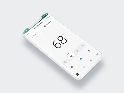 Smart-Home Thermostat Control Screen