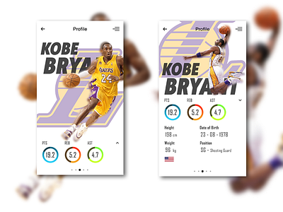 Player Profile Design app design dribbble mobile mobile app design player profile ui ux