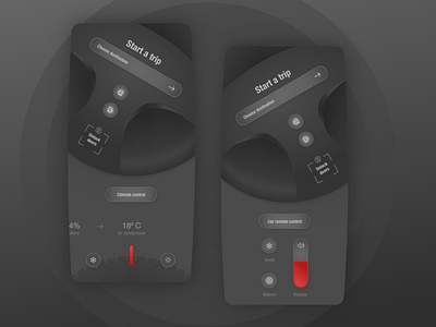 Remote Car Mobile App Concept car design mobile app remote remote control travel trip ui