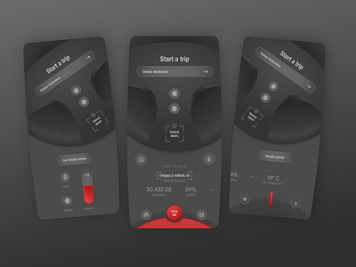 Remote Car Mobile App Concept car design helvetica neue lift mobile app remote remote control ride travel trip uber ui