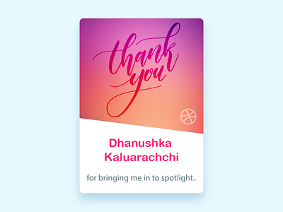 Dribbble Thank You invitation invite joined thank you