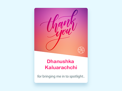 Dribbble Thank You