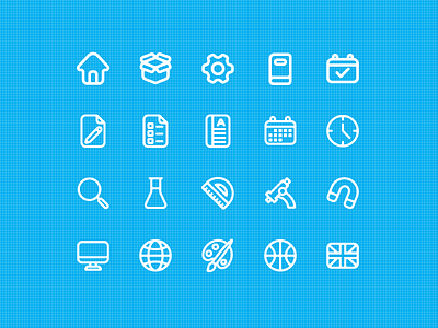 Category Icons Set education flat icon icons line simple