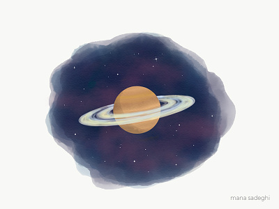 Meet Saturn illustration planet sketch space