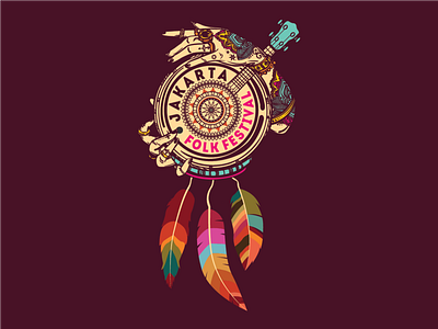 Logo " Jakarta Folk Festival " design jakartafestival logo music musicfestival vector