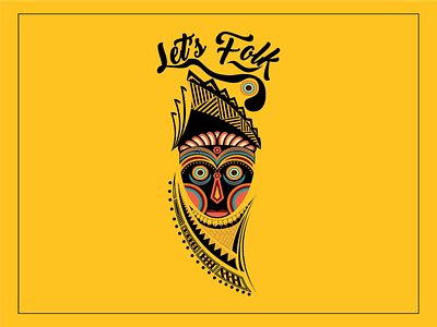 Logo " Lets Folk " Music Indonesia design jakartafestival logo music musicfestival vector