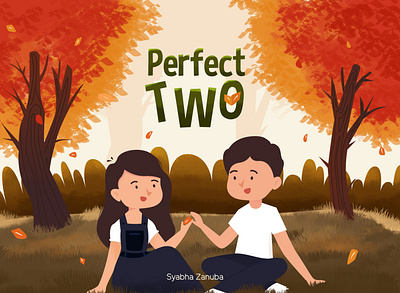 Perfect TWO book book covers characters childrens book cover cover art illustration love story