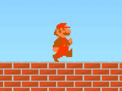 Animated Super Mario in CSS3. animation character css css3 game html mario pixel pixel art pixels retro