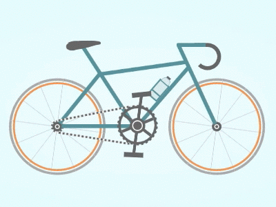 A CSS3 Bike! 3d animated animation bike css css3 gif html html5 motion