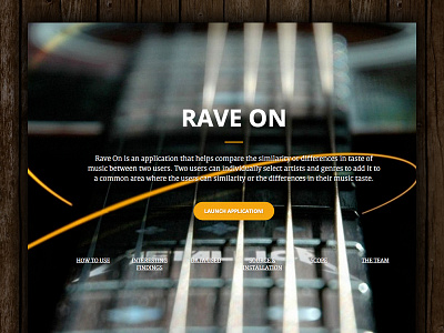 Rave On - Landing Page homepage interface landing landing page music product page project simple ui ux web design website