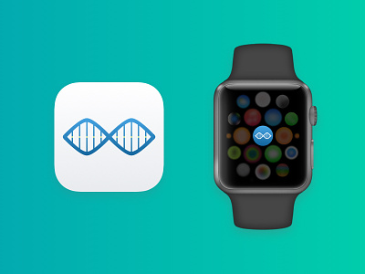 Bio Opps App Icons app apple apple watch brand branding clean dna icon ios iphone logo watch
