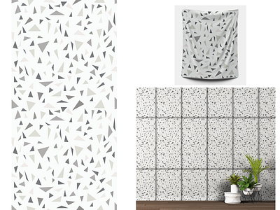 Terazzo simple grey art ceramic tiles design fabric interior pattern pattern design wallpaper