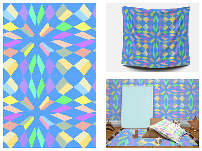 Geometric kids playfull pattern art ceramic tiles design fabric fashion interior pattern pattern design vector wallpaper