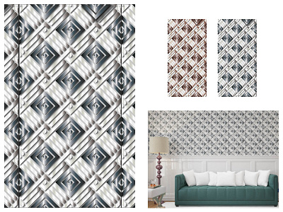 Vio Metallic ceramic tiles interior pattern pattern design vector