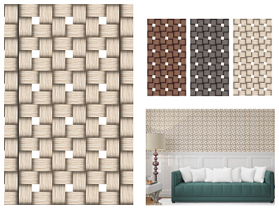 Wood Weave ceramic tiles interior pattern pattern design