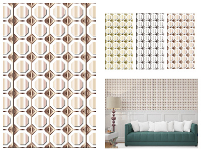 Midas Metallic ceramic tiles design interior pattern pattern design vector