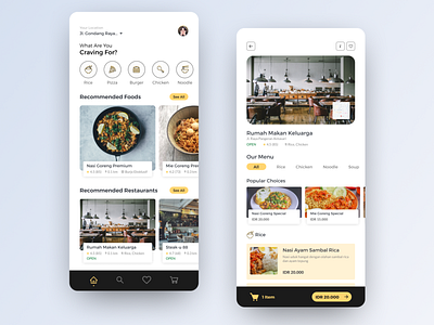 Food App - MakanYuk food mobile app mobile app design restaurant ui uidesign ux uxdesign