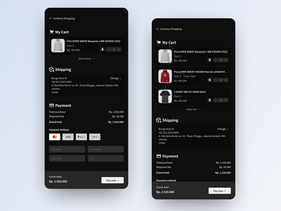 Credit Card Checkout - Mobile cart checkout credit card daily challange daily ui daily ui 002 daily ui challenge desgin ecommerce form mobile mobile app mobile app design payments shopping shopping app ui uidesign ux uxdesign