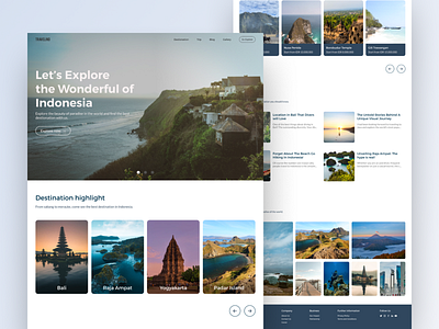 Landing Page 003 clean clean ui daily ui daily ui 003 daily ui challenge destination home homepage indonesia landing design landing page minimalist tour tourism tourist travel trip website website design