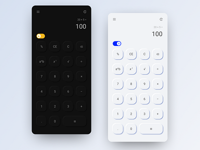 Calculator 004 calculate calculation calculator calculator app calculator ui daily ui daily ui challenge dark dark mode dark theme light light mode light theme mobile app mobile design ui ux ui design ui ux design ux design