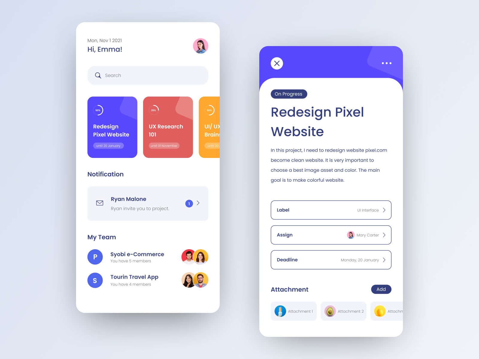 Project Tracker App by Ardhani Putra Wiratma on Dribbble