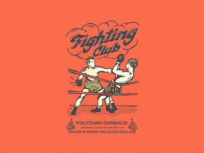 Fighting Club artwork branding design graphic design illustration logo vintagedesign