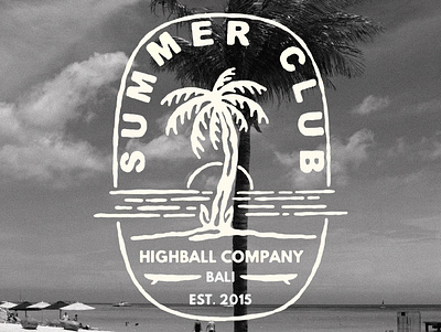 Summer Club badge branding design illustration logo vektor vintagedesign