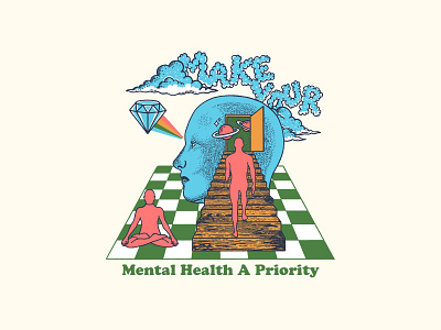 Make Your Mental Health a Priority artwork branding design graphic design illustration logo mental health poster poster design
