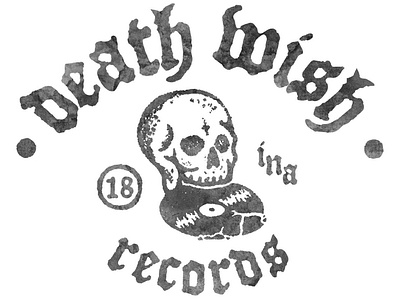 Death wish records artwork badge branding design graphic design illustration logo records skull vector vintagedesign