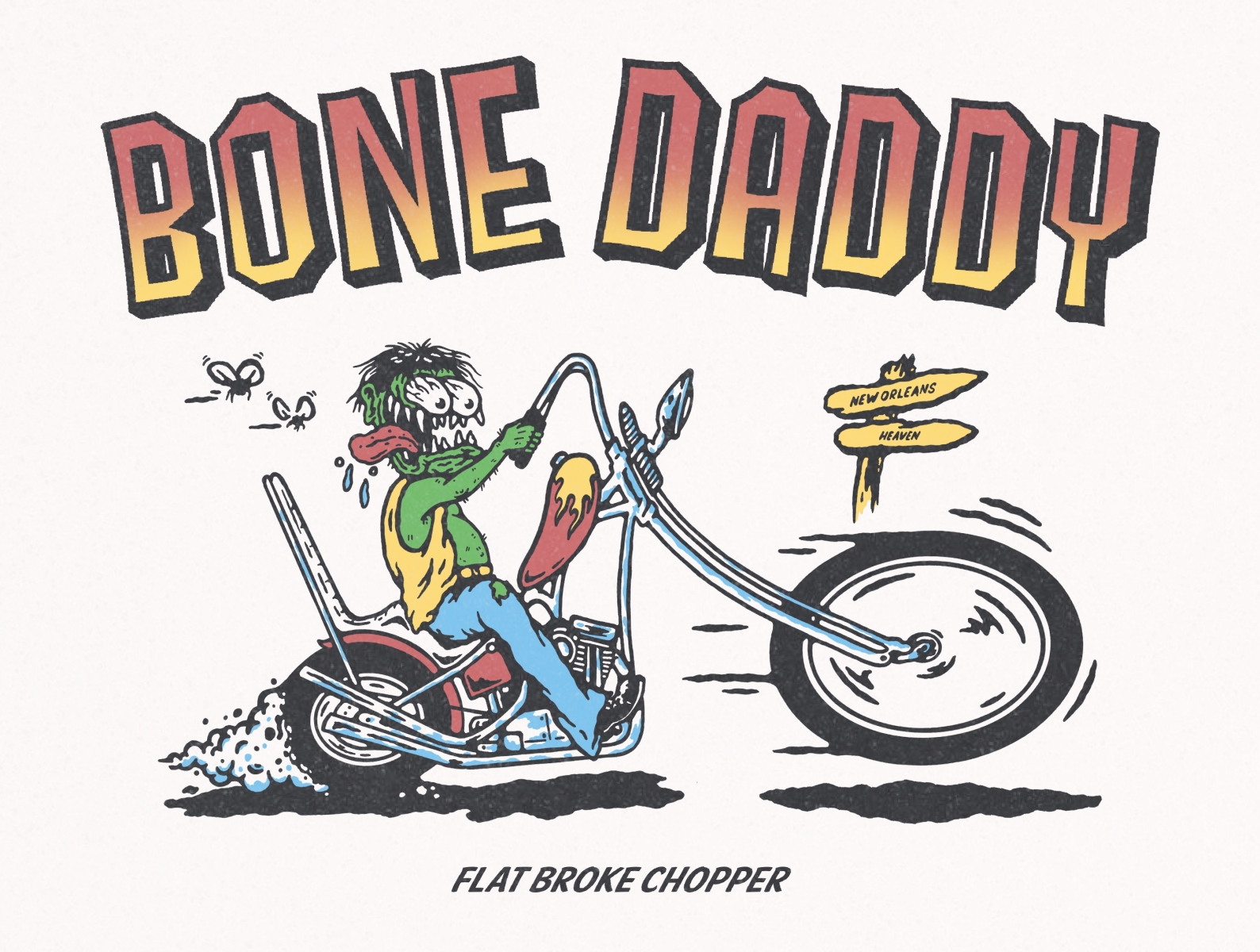 BONE DADDY FLAT BROKE CHOPPER by Skewed Studio on Dribbble