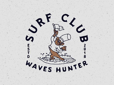 Jerry's Surf desain logo surf surfing vintagedesign