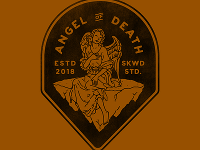 angel of death badge design illustrator logo vektor vintagedesign