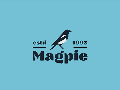 Magpie Logo Design animal logo badge design bird logo branding illustration logo logotype magpie minimalism restaurant logo