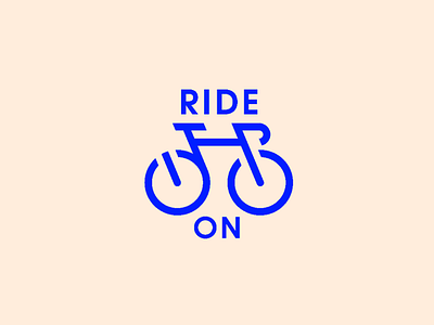 Ride on (energy drink) bicycle logo branding design color design drinks energy drink line art logo design logotype minimalism on sign pictogram logo sport