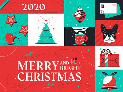 Merry Christmas 2020 christmas french bulldog holiday illustration merrychristmas ornaments santa tree
