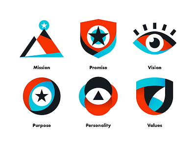 MRZ Icons branding icon icon pack idenity mission personality promise strategy value